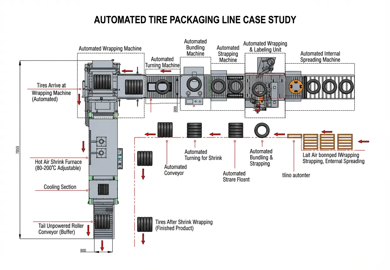 Tire Manufacturing Complete Packaging Production Line Diagram